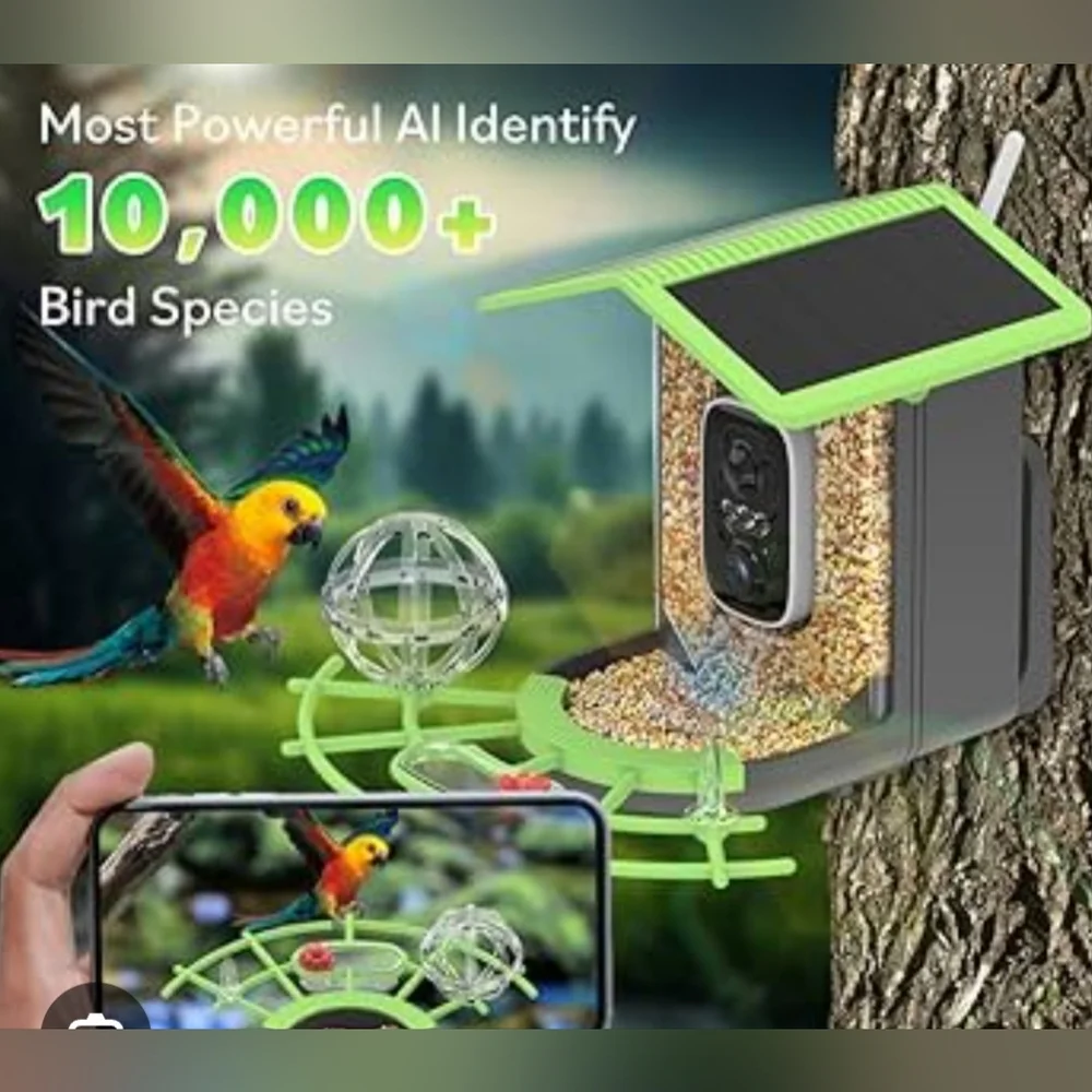 WiFi Smart Bird Feeder with Camera & Night Vision
